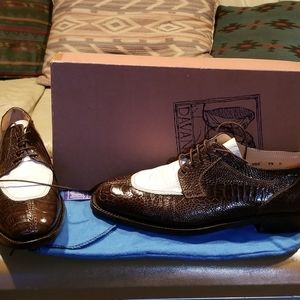 Two Tone Crocodile Brown & White